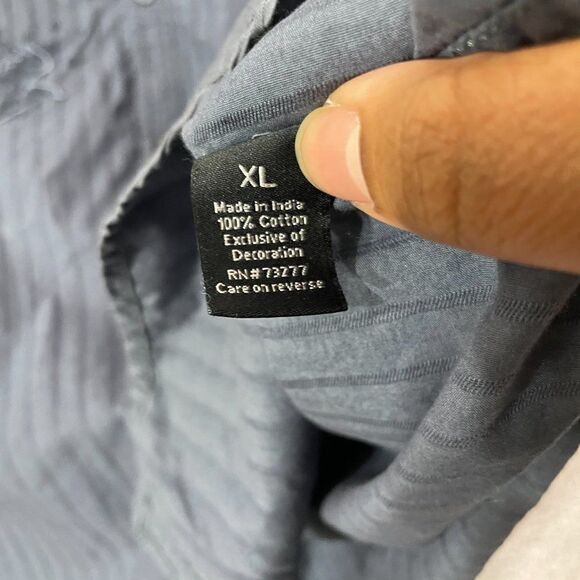 Apt. 9 Shirt Men XL Striped Casual Blue Bird Printed Casual Button Down - Picture 6 of 12